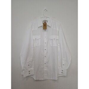 Coevals Club Men's White Pearl Snap Up Long Sleeve Western Shirt Size XL NWT